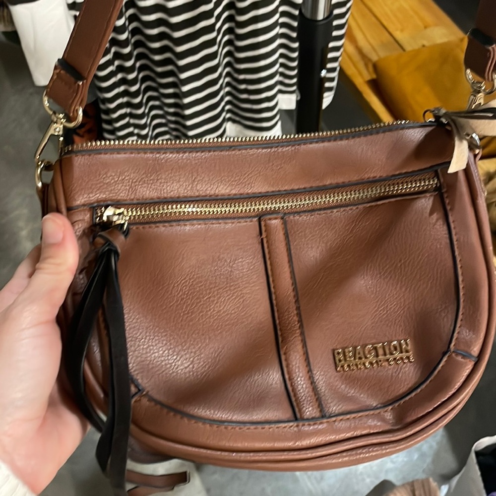 Brown leather purse